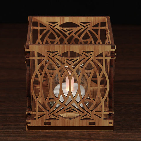 Frank Lloyd Wright Blossom Design Wood Votive