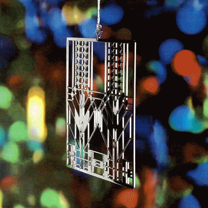 Frank Lloyd Wright Dana Hallway Doors 2D Gift Ornament