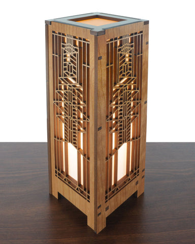 Frank Lloyd Wright Robie Art Glass Mini Lightbox Accent Lamp