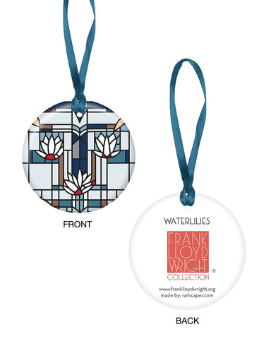 Frank Lloyd Wright Waterlilies Porcelain Keepsake Ornament