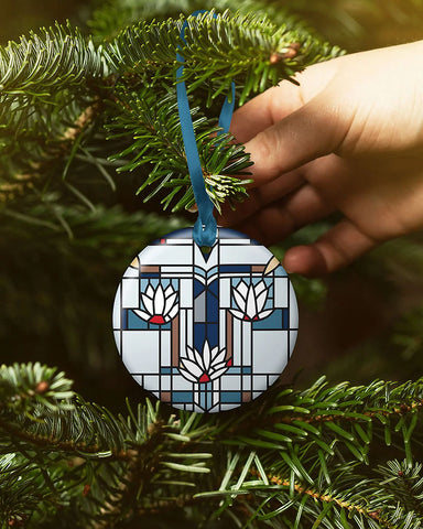 Frank Lloyd Wright Waterlilies Porcelain Keepsake Ornament