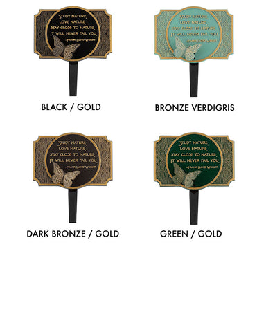 Frank Lloyd Wright Study Nature Garden Plaque Color Swatches