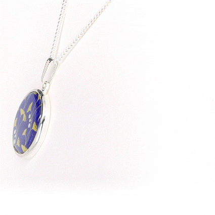 Ginkgo Leaf Fabergé Design Pendant Necklace