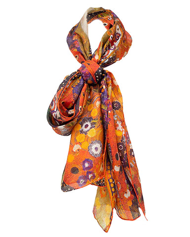 Gustav Klimt Water Serpents Habotai Silk Scarf