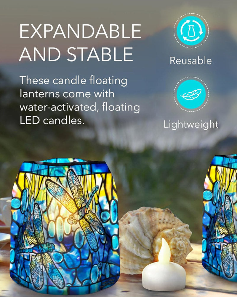 Keynotes Luminaries Modgy Louis C. Tiffany Dragonfly Luminaries - Set of Four ...