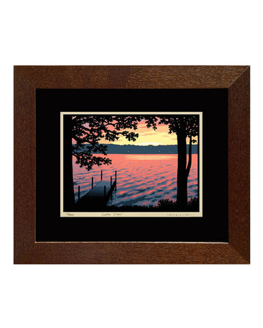 Laura Wilder Lake View Matted Framed Giclée Print