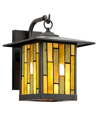 Mission Craftsman Stained Glass Wall Sconce - 12