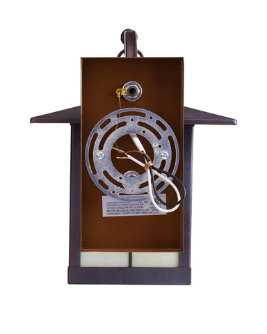 Mission Craftsman Stained Glass Wall Sconce - Bryce Aqua