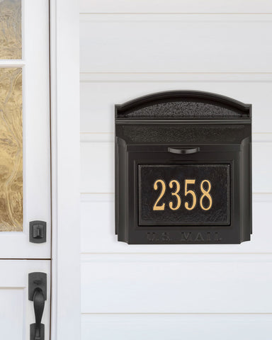 Modern Custom Locking Wall Mailbox Style Shot - Black