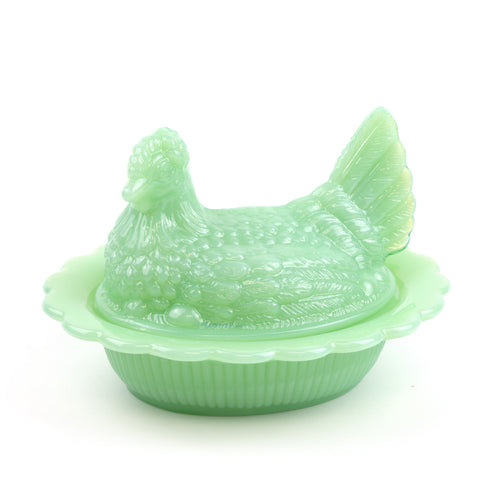 Mosser Glass Hen on Nest - Jadeite