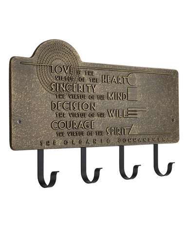 Frank Lloyd Wright Organic Commandments 4-Hook Wall Plaque