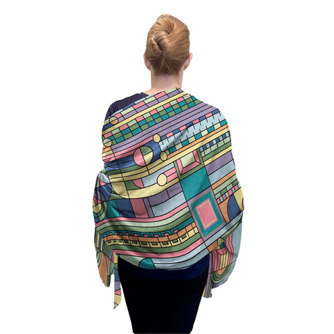 Frank Lloyd Wright Saguaro Silk Blend Shawl Model