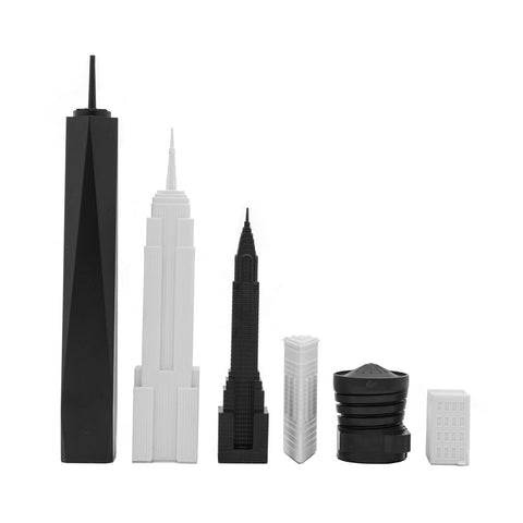 NYC Skyline Chess Set with New York Wood Map Board