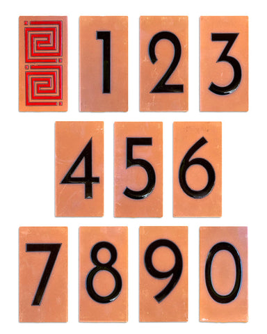 Frank Lloyd Wright Framed Tile House Numbers