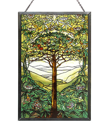 Tiffany Tree of Life Stained Glass Panel