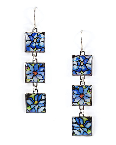 Louis Comfort Tiffany Triple Clematis Earrings