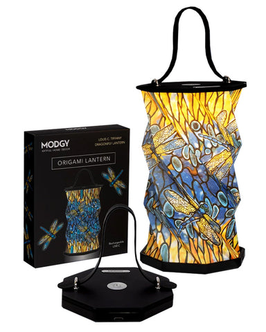 Modgy Louis C. Tiffany Dragonfly Lantern Main with Folded Version