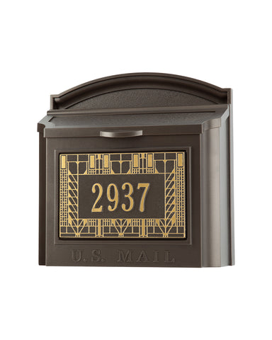Frank Lloyd Wright Custom Locking Wall Mailbox