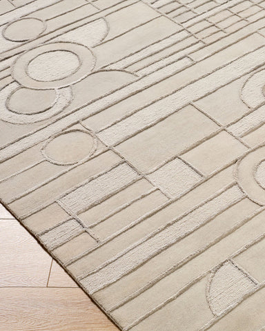 Frank Lloyd Wright Rug Collection - Transcendence - Tan (6' x 9")