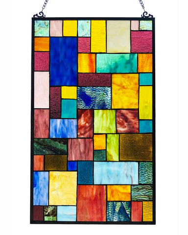 Verna Mosaic Art Glass Window Panel