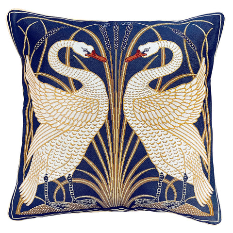 Walter Crane Swan Tapestry Pillow