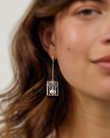 Art & Design Wiener Werkstätte Josef Hoffmann Silver Earrings