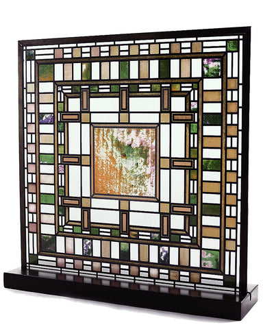 Frank Lloyd Wright Martin House Pier Cluster Laylight Glass Panel
