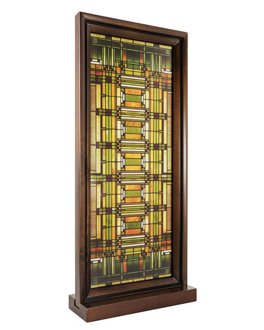 Frank Lloyd Wright Oak Park Skylight Stained Glass Wood Framed