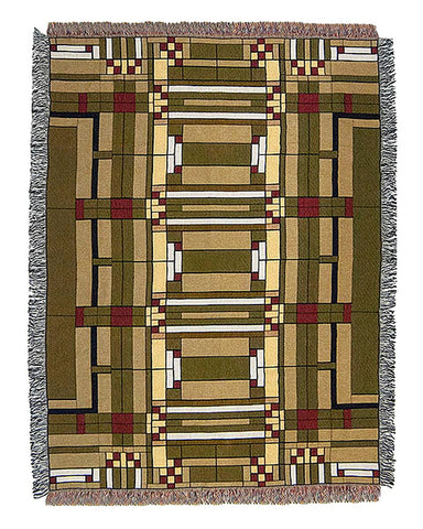 Frank Lloyd Wright Oak Park Tapestry Throw