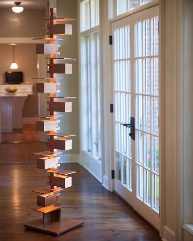 Frank Lloyd Wright Taliesin 2 Floor Lamp - Cherry