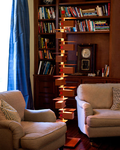 Frank Lloyd Wright Taliesin 2 Floor Lamp - Cherry