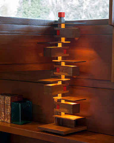 Frank Lloyd Wright Taliesin 3 Table Lamp - Cherry