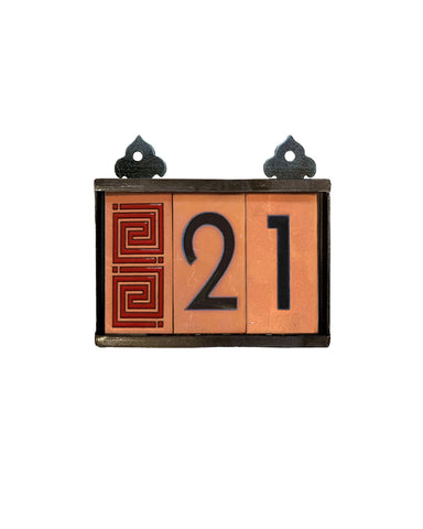 Frank Lloyd Wright Framed Tile House Numbers