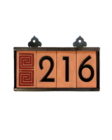 Frank Lloyd Wright Framed Tile House Numbers