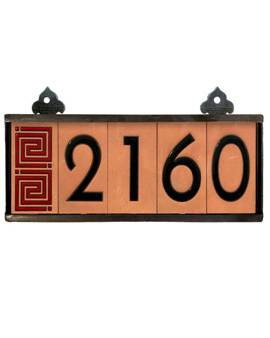 Frank Lloyd Wright Framed Tile House Numbers