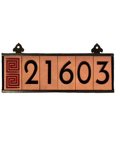 Frank Lloyd Wright Framed Tile House Numbers