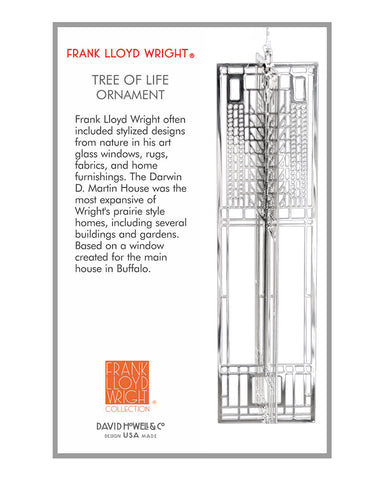 Frank Lloyd Wright Martin House Tree of Life Wrightsicle Ornament