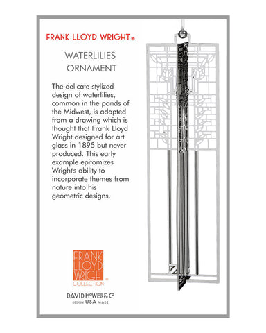Frank Lloyd Wright Waterlilies Wrightsicle Ornament