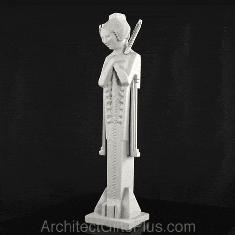 Frank Lloyd Wright Cast Stone Tabletop Sprite with Sceptre