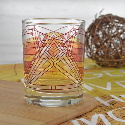Frank Lloyd Wright Orange Butterfly DOF Tumbler