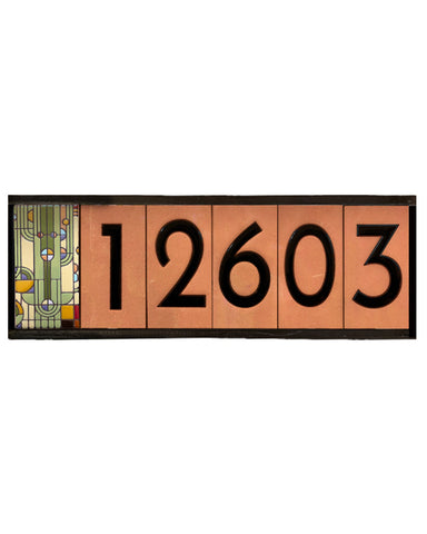 House number sign with '12603' on a white background