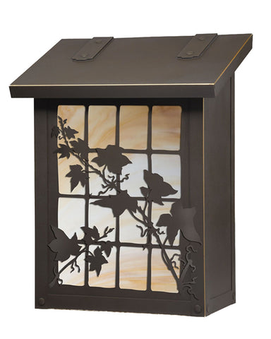 English Ivy Brass Vertical Wall Mount Mailbox