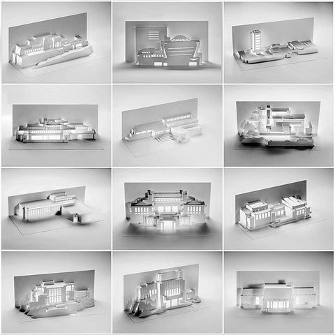 Frank Lloyd Wright Paper Models: 14 Kirigami Buildings to Cut and Fold 