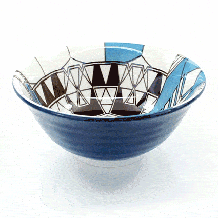 Frank Lloyd Wright Imperial Hotel Peacock Ceramic Bowls - Set of Frank Lloyd Wright Imperial Hotel Peacock Ceramic Bowls - Set of