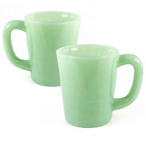 Mosser Glass Set of Two 9oz Mugs - Jadeite