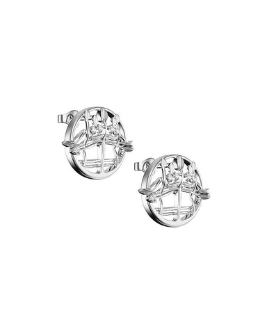 Charles Rennie Mackintosh Grace Sterling Silver Earrings Angle View