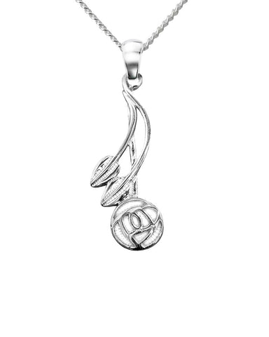 Charles Rennie Mackintosh Willow Sterling Silver Pendant Necklace