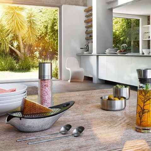 Blomus Navetta Parmesan Cheese Grater with Bowl