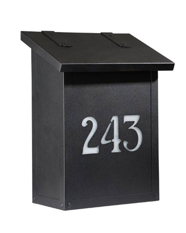 Prairie Brass Custom Numbered Vertical Mailbox