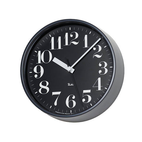 Lemnos Riki Steel Numbers Clock